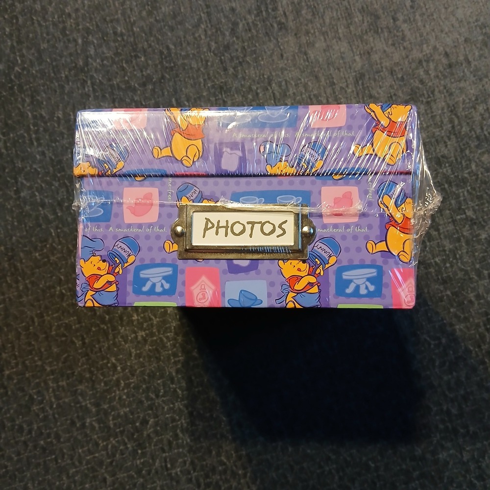 Vintage Disney Winnie the Pooh Photo Storage Box Tri-Coastal Hunny Pot Sealed!